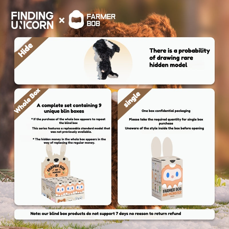 FindingUnicorn FARMER BOB Weird Guardian Vinyl Plush Blind Box