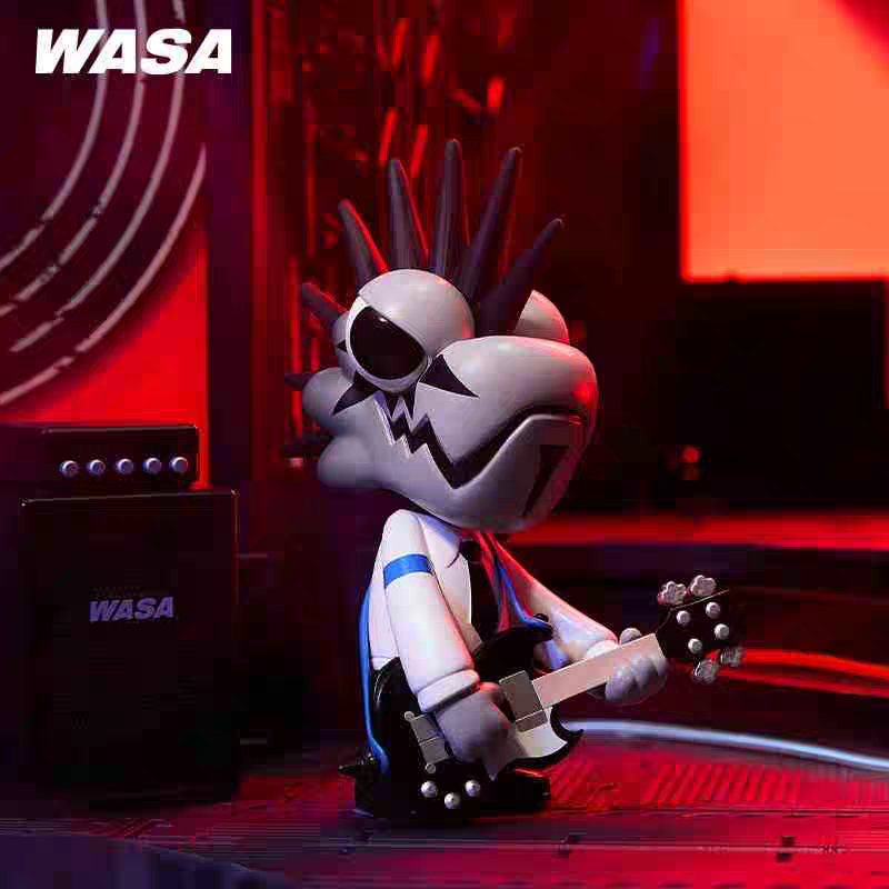 WASA chameleon series new punk dragon series blind box metal rock music peripheral figure gift car