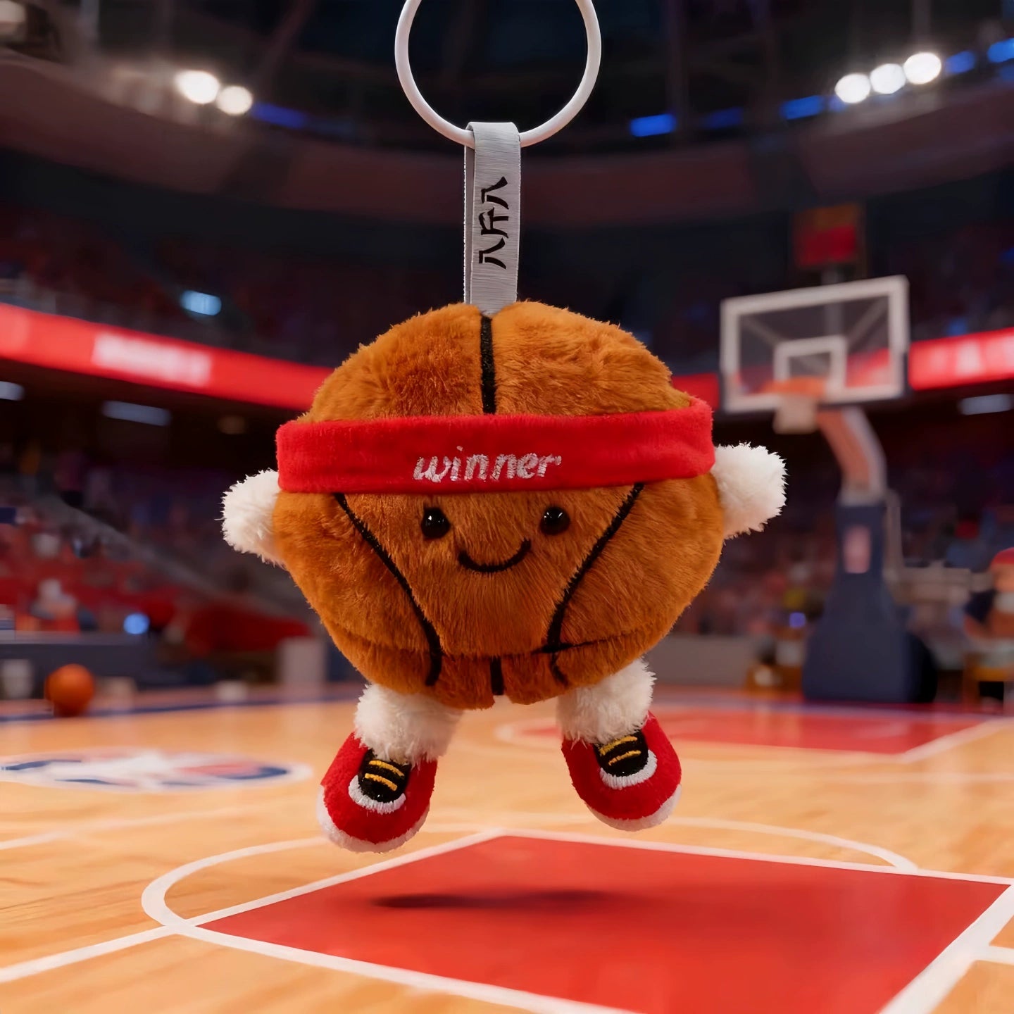 Football plush pendant keychain trendy creative doll headscarf sunglasses removable eight catties eight
