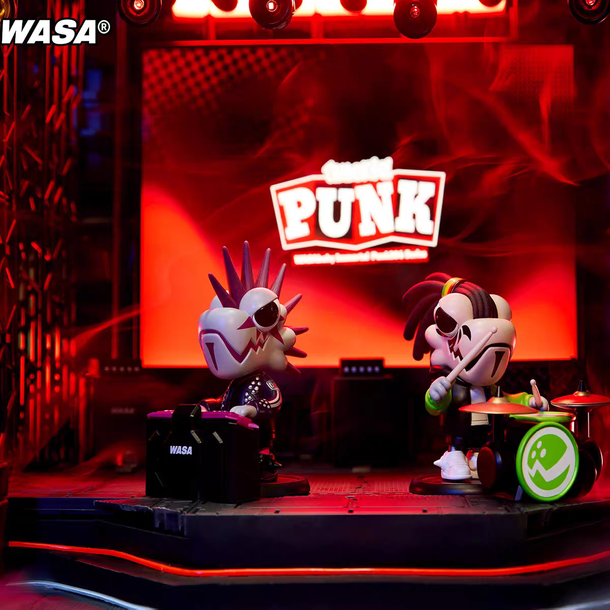 WASA chameleon series new punk dragon series blind box metal rock music peripheral figure gift car