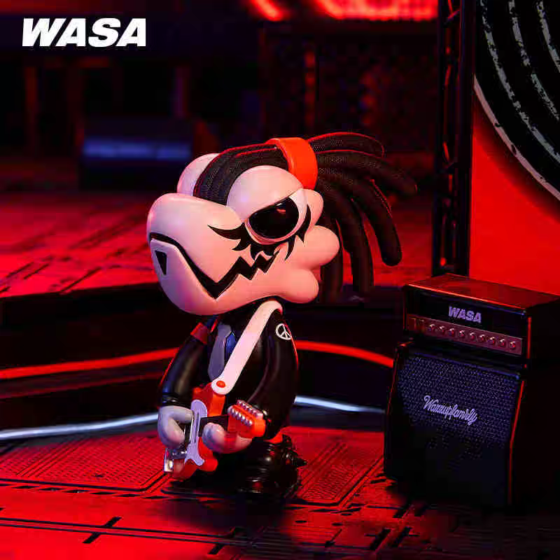 WASA chameleon series new punk dragon series blind box metal rock music peripheral figure gift car