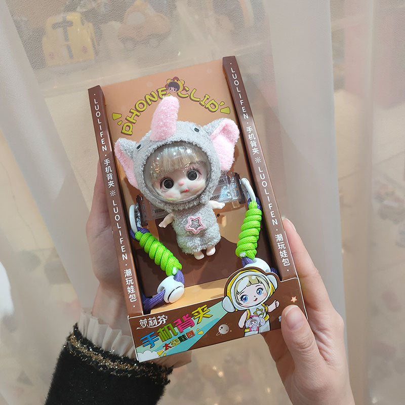 Loli space doll phone back clip