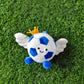 Football plush pendant keychain trendy creative doll headscarf sunglasses removable eight catties eight