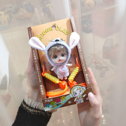 Loli space doll phone back clip
