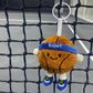 Football plush pendant keychain trendy creative doll headscarf sunglasses removable eight catties eight