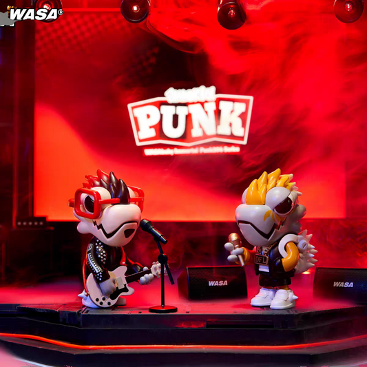 WASA chameleon series new punk dragon series blind box metal rock music peripheral figure gift car