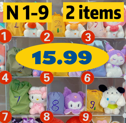 【N 1-9】15.99 pick 2 RANDOMLY